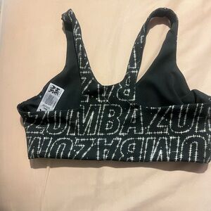 Zumba Fitness Black & White Logo Sports Bra